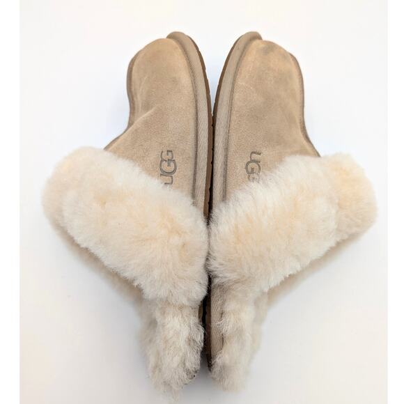 UGG Scuffette II Women's Sheepskin Slippers Round Toe Sand Size US7 EU38 - Picture 6 of 13